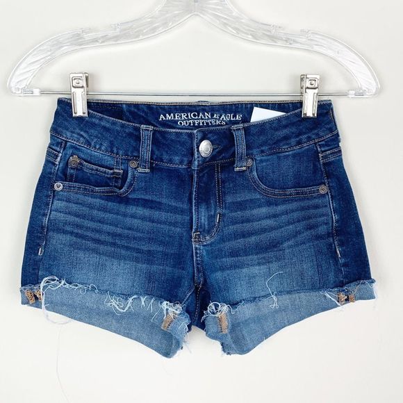 American Eagle Outfitters Pants - American Eagle | cuffed denim shorties midi size 0
